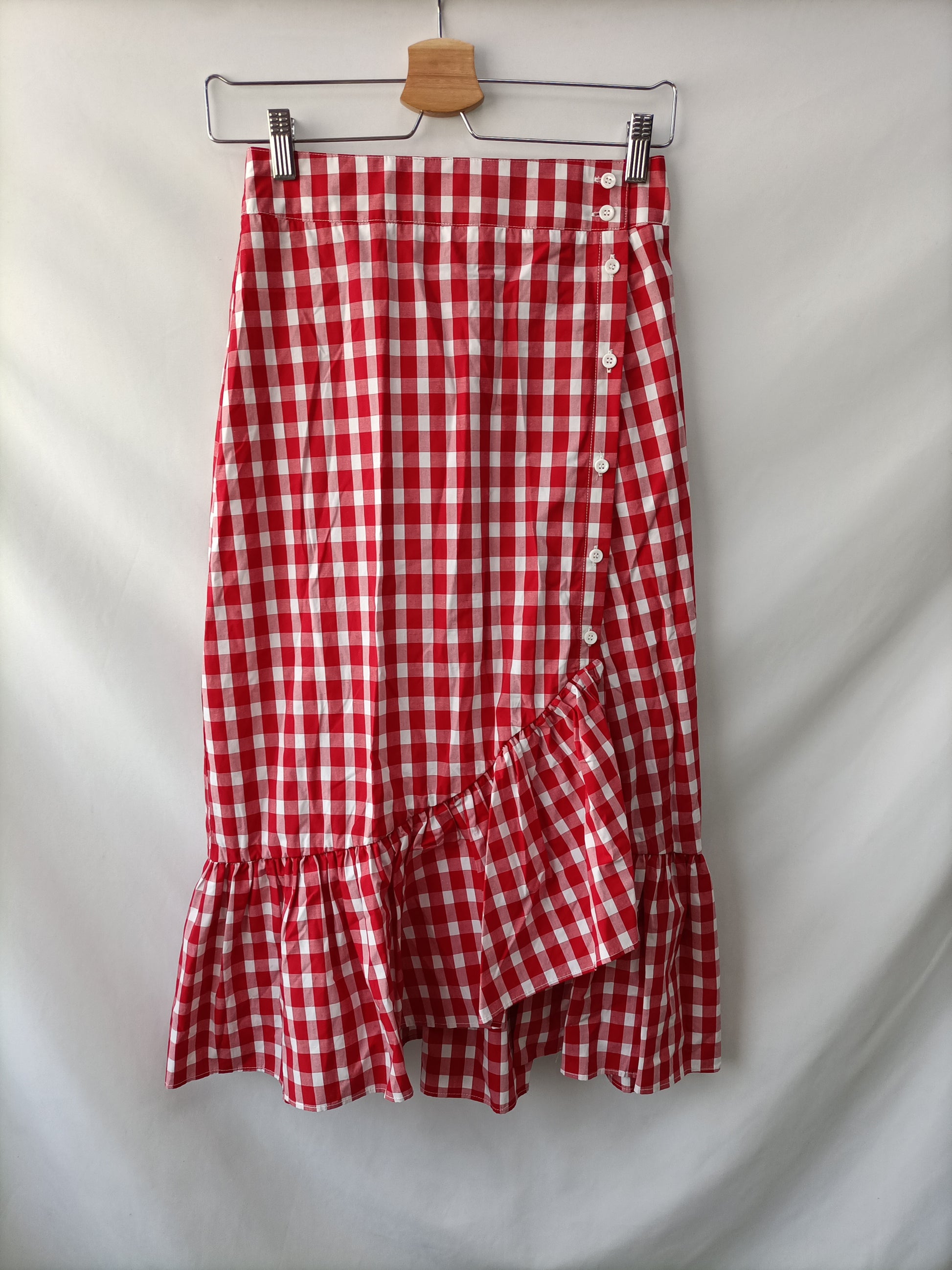 Ts gingham midi skirt Reds S