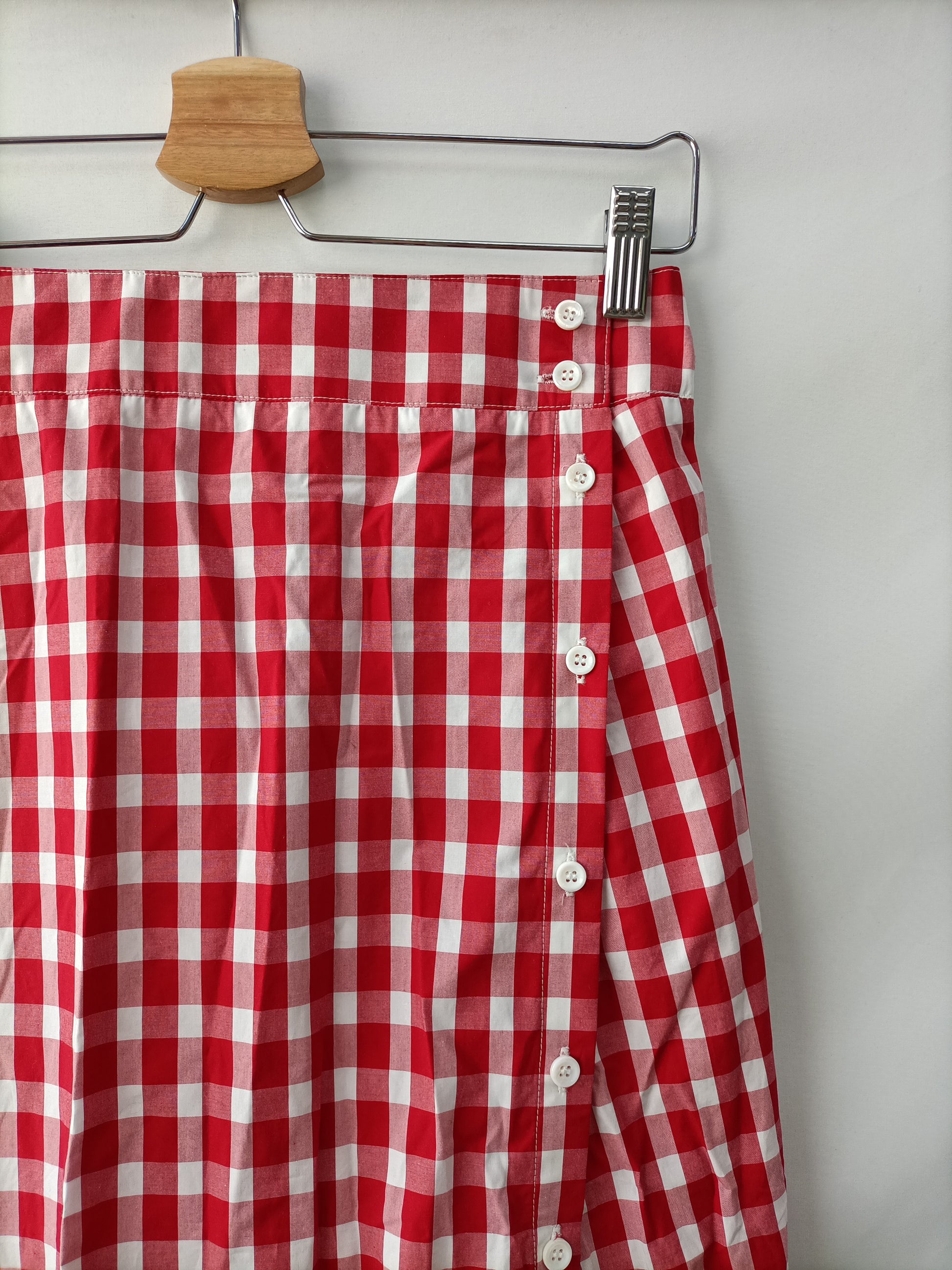 Vestido Cuadros Vichy Rojo Zara Vestido Zara Vichy Rojo Midi