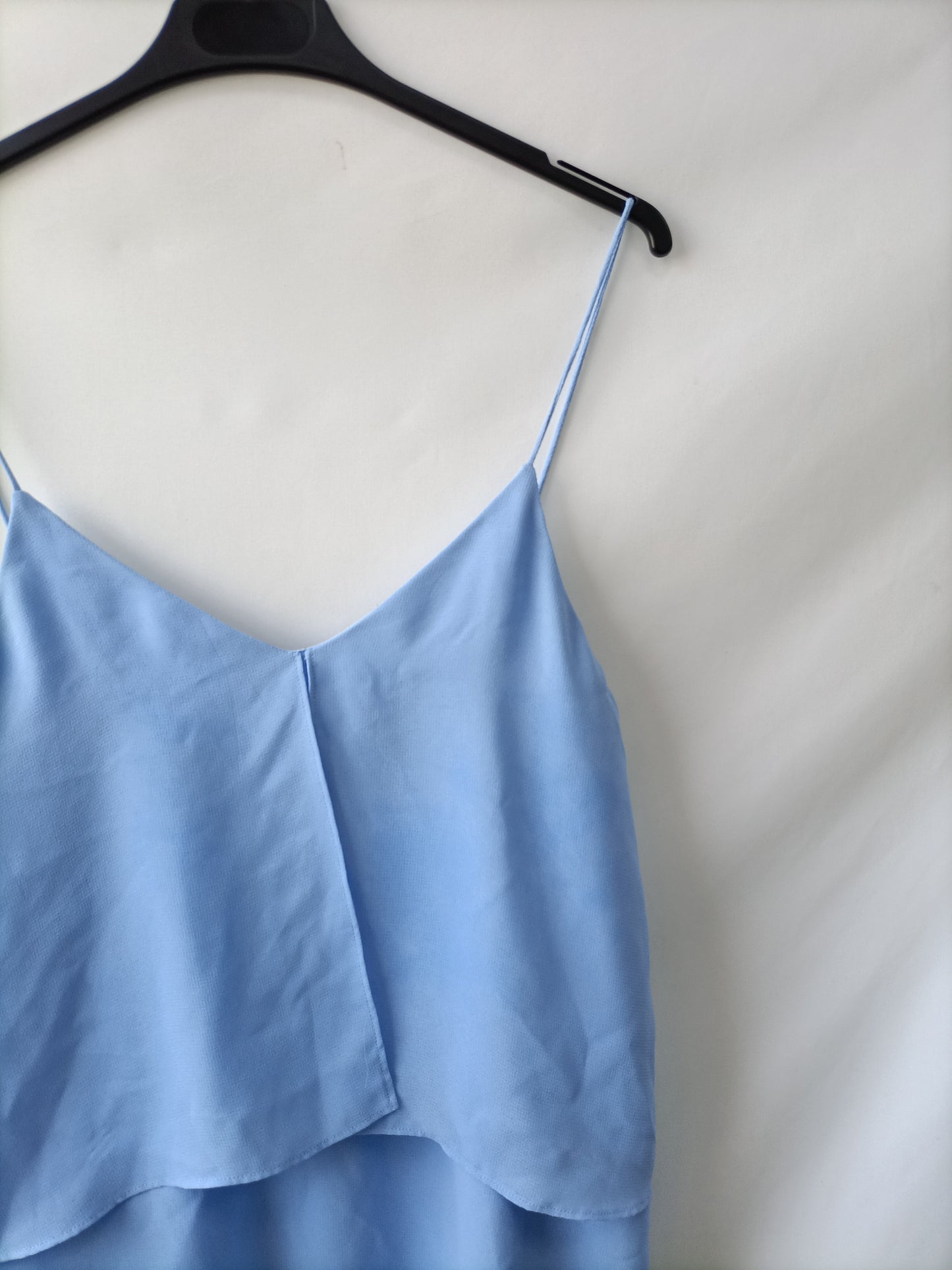 MANGO. Blue strapless dress, size M