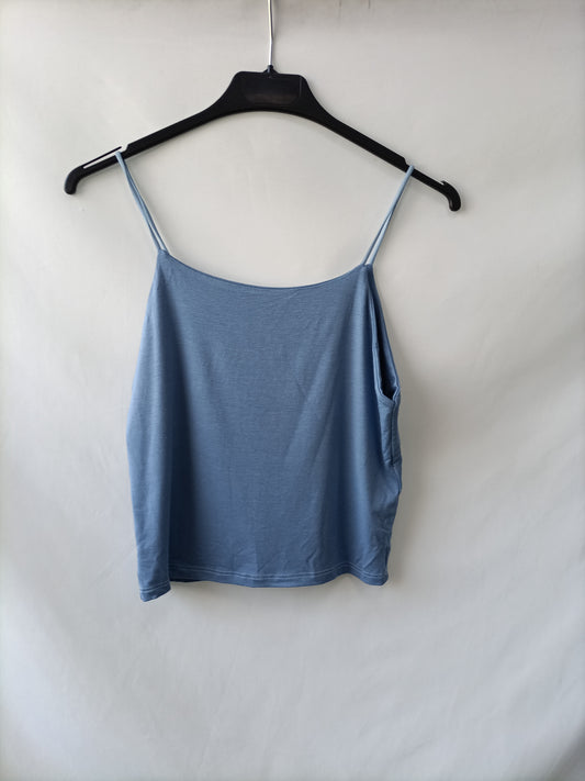 OTRAS. Top azul elástico T.u (s)