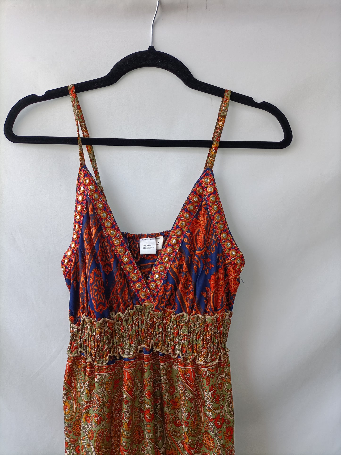 OTRAS. Vestido largo fluido seda T.s/m