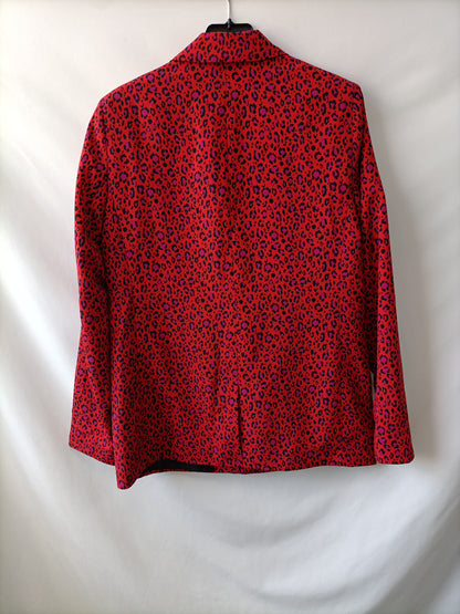 PIMKIE. Blazer roja animal print T.u (s)