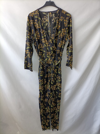 TOPSHOP. Momo negro flores T.38