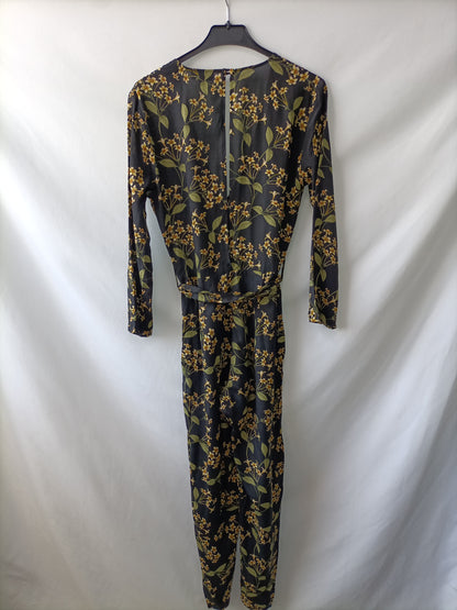 TOPSHOP. Momo negro flores T.38