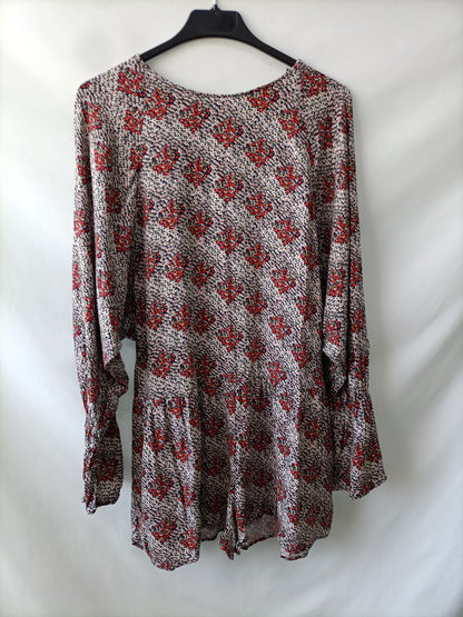 ZARA. Floral short jumpsuit Ts