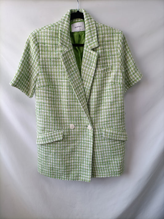 MarKetSTRADIVARIUS.  Blazer verde tweed T.m