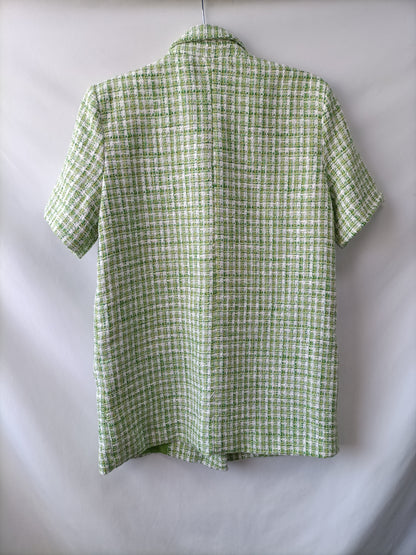 MarKetSTRADIVARIUS.  Blazer verde tweed T.m