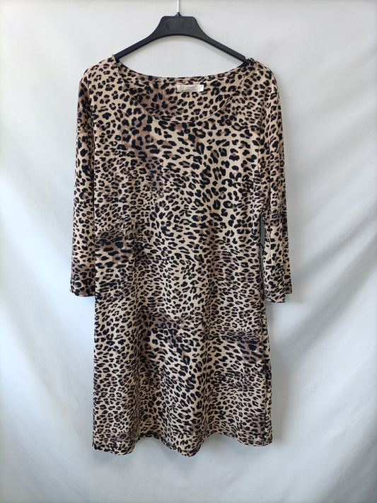 OTRAS. Vestido animal print T.l