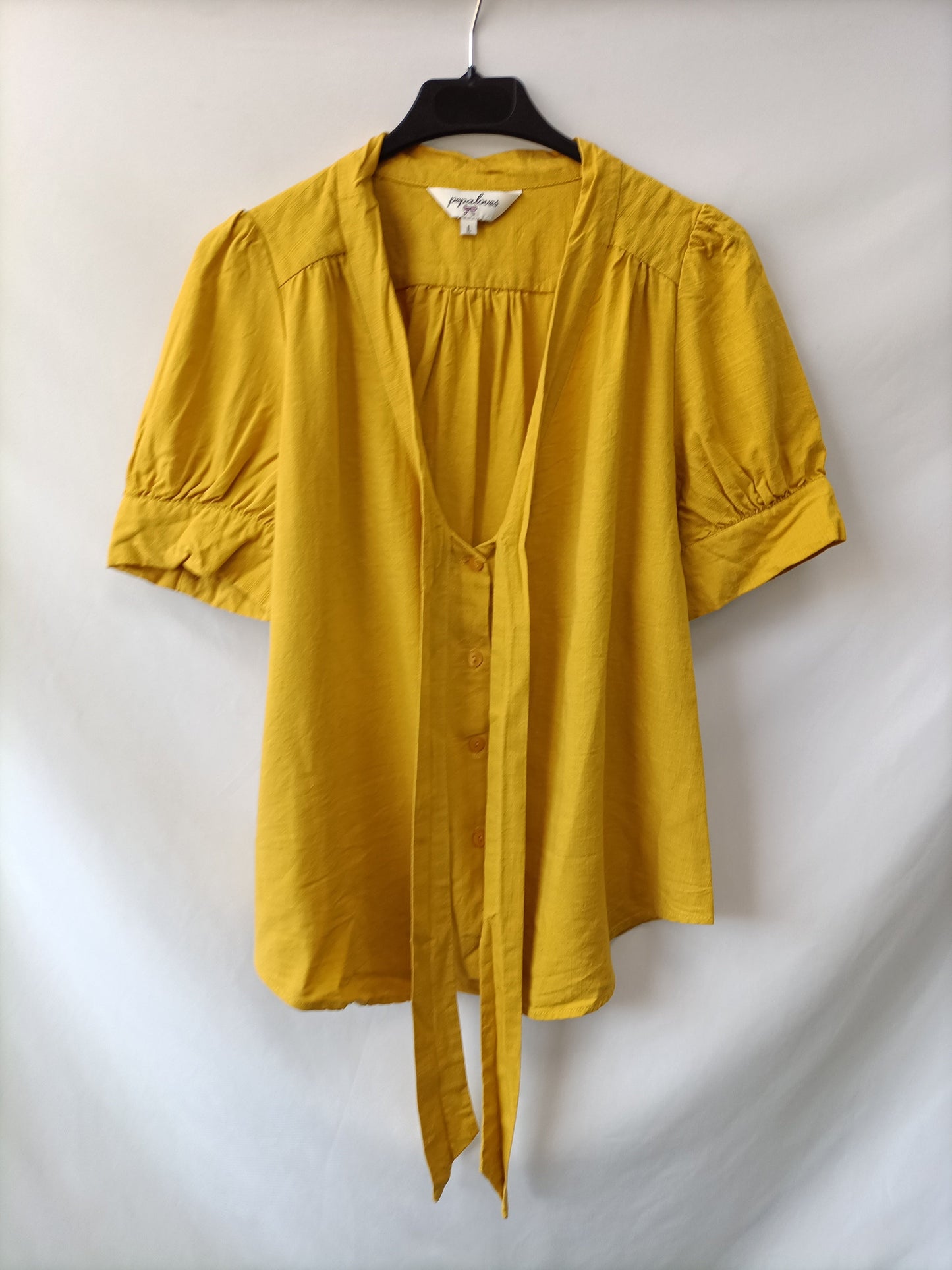 PEPA LOVES. Blusa lino mostaza T.l