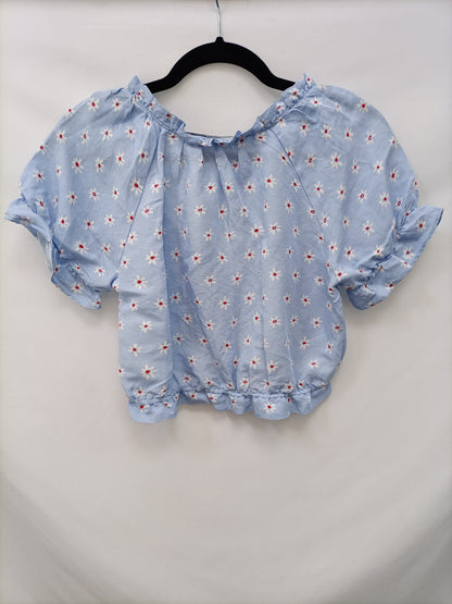 ZARA. Vestido azul Margaritas T.s