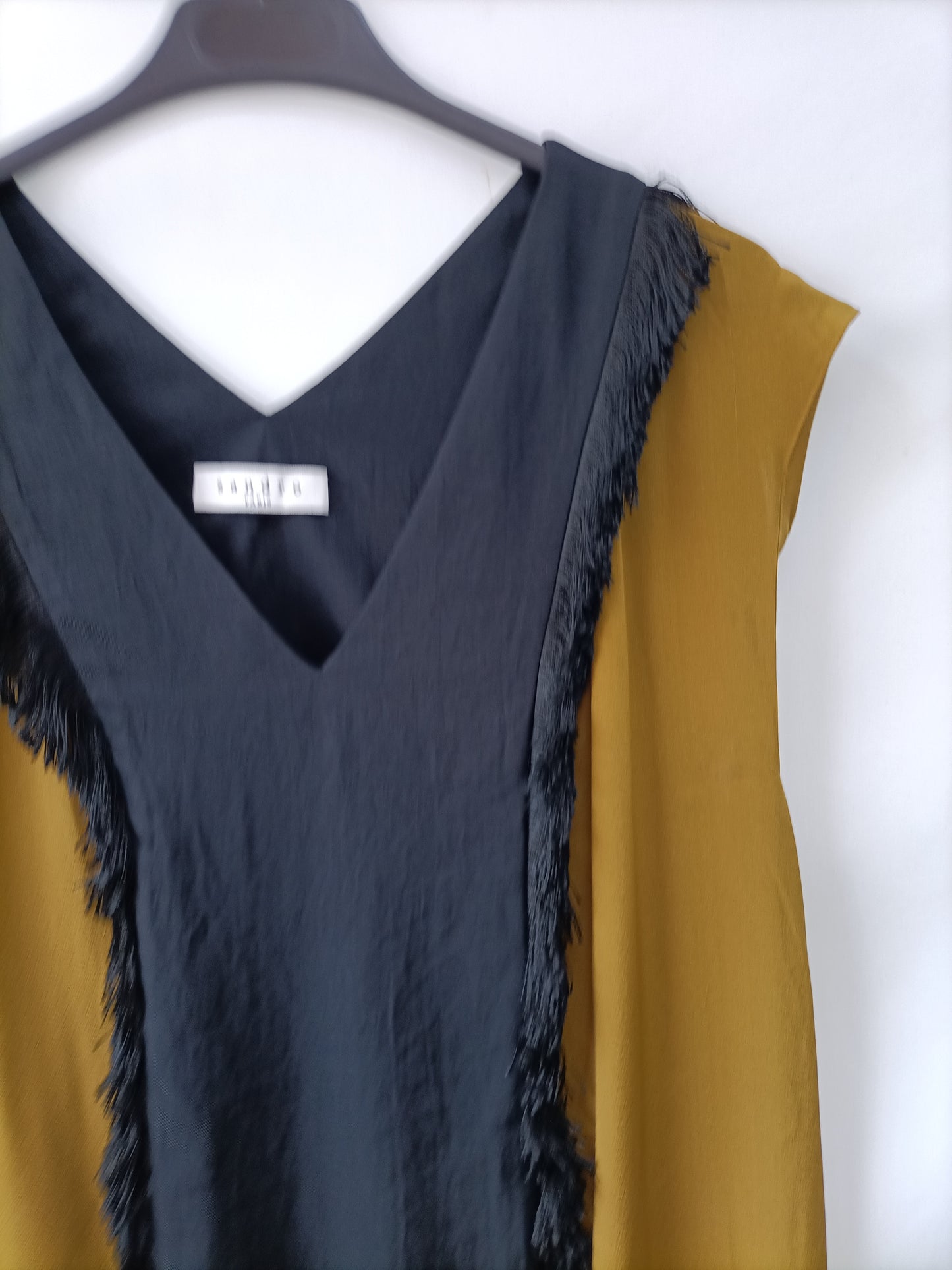 SANDRO. Two-tone silk dress (s/m)