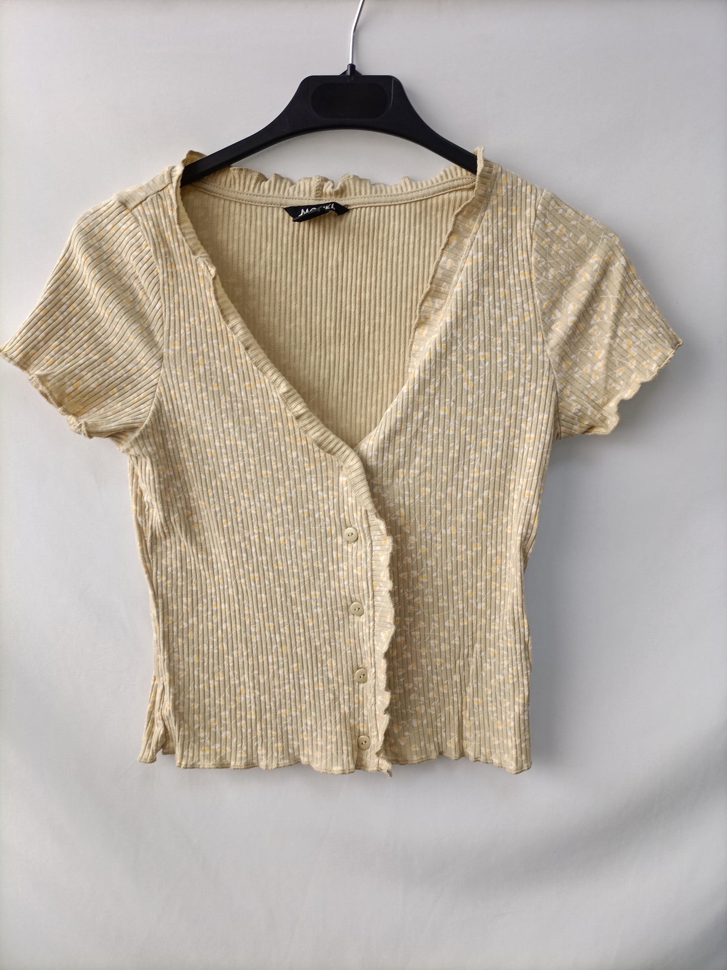 MONKI. Top canalé flores T.s