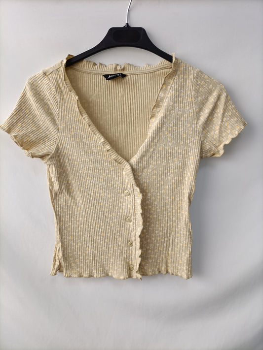 MONKI. Top canalé flores T.s