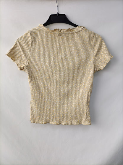 MONKI. Top canalé flores T.s