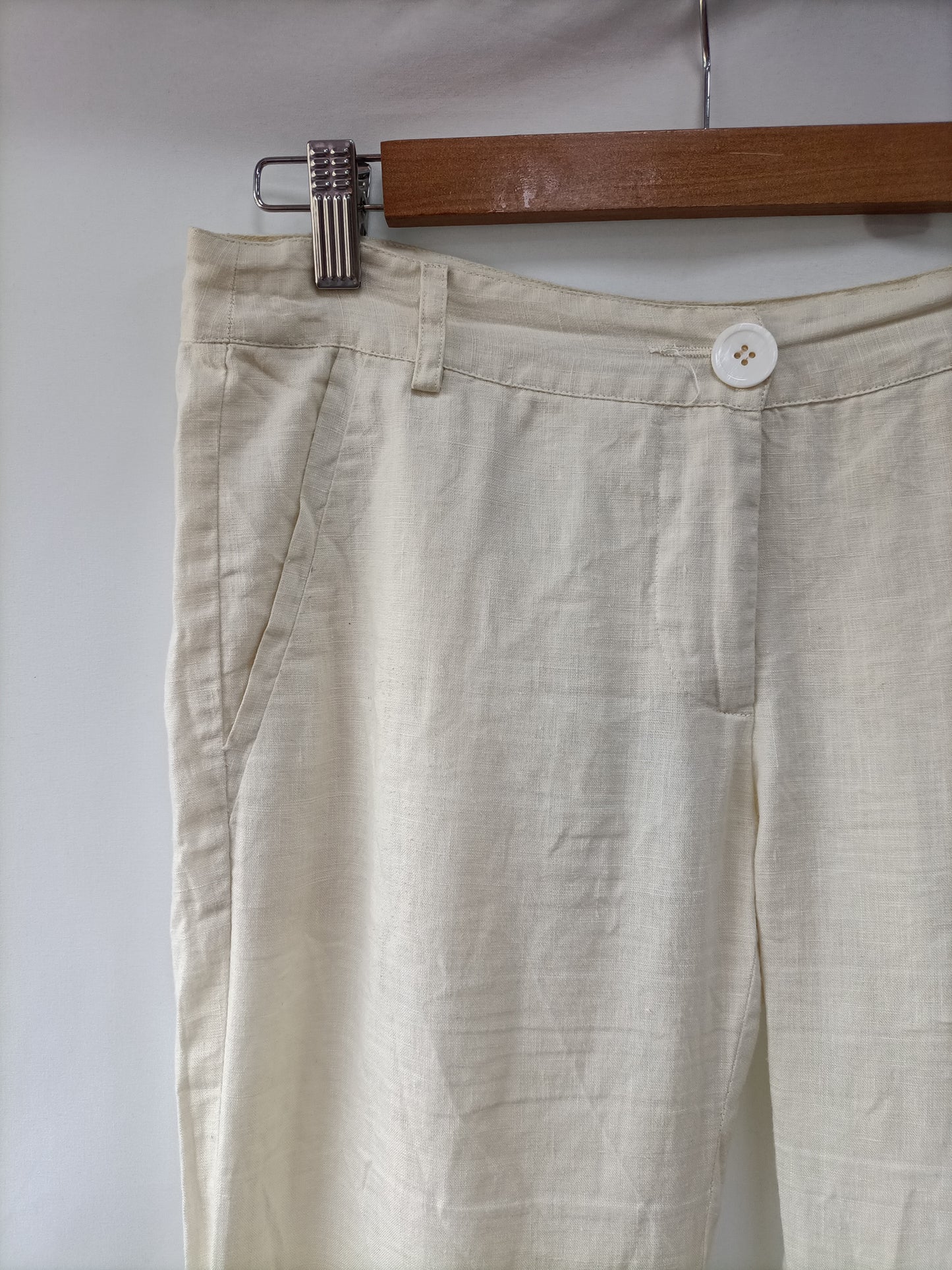 ZARA. Beige linen trousers size 36