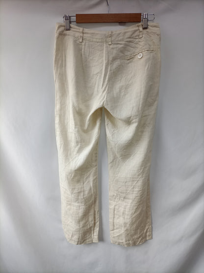 ZARA. Beige linen trousers size 36