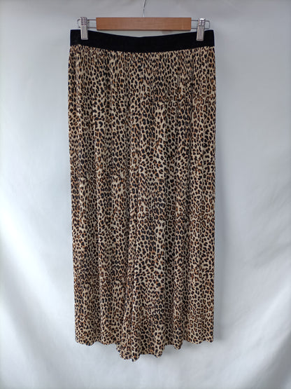 ZARA. Pantalón culotte animal print   T.m