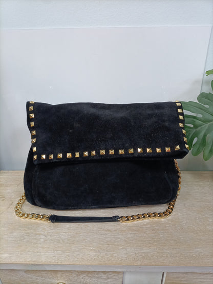 ZARA. Black leather bag