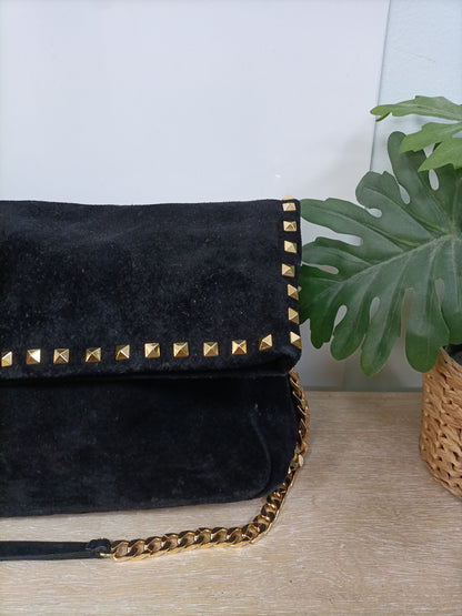 ZARA. Black leather bag