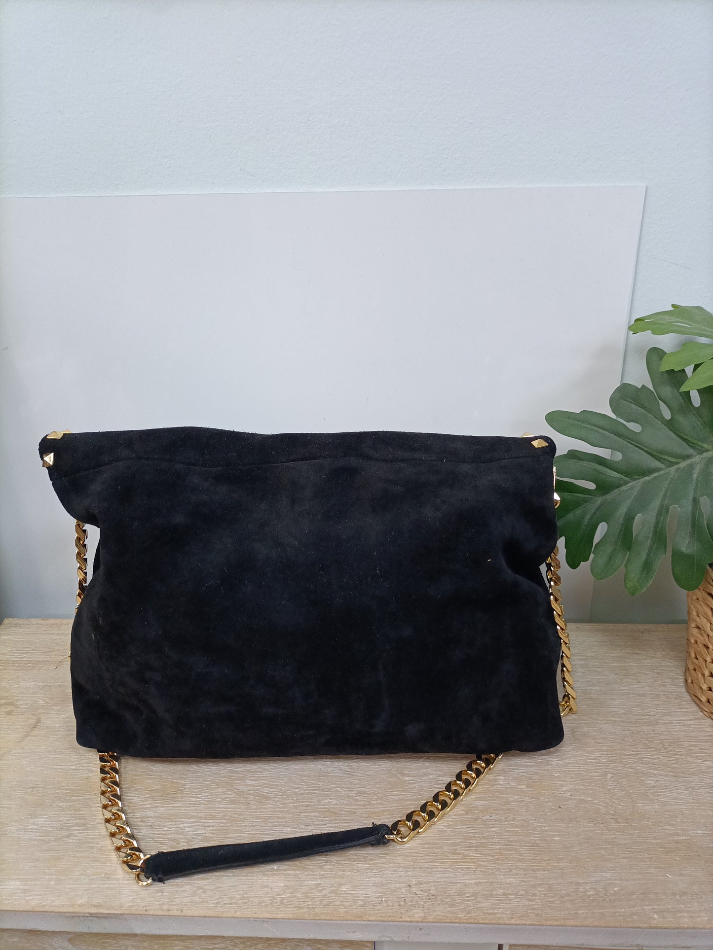 ZARA. Black leather bag