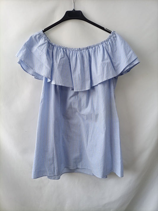 ZARA. Short boat neck dress Tm