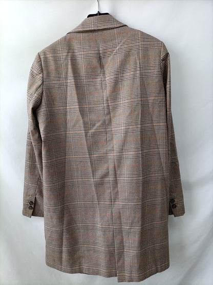 ZARA.Blazer larga cuadros. T.m