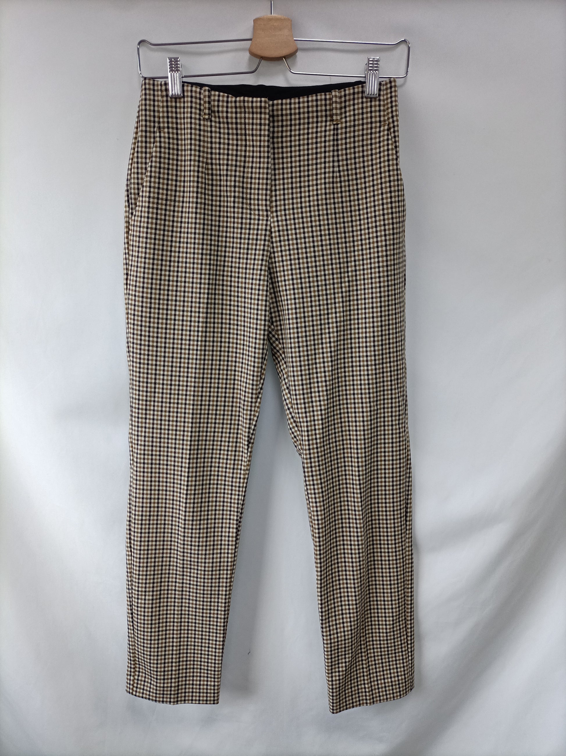 Pantalon Recto Mango Pantalones Cuadros Mujer Pantalones Mango