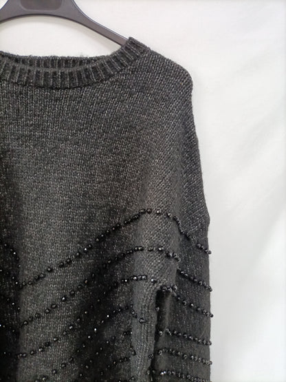 SFERA. Jersey negro abalorios T.s