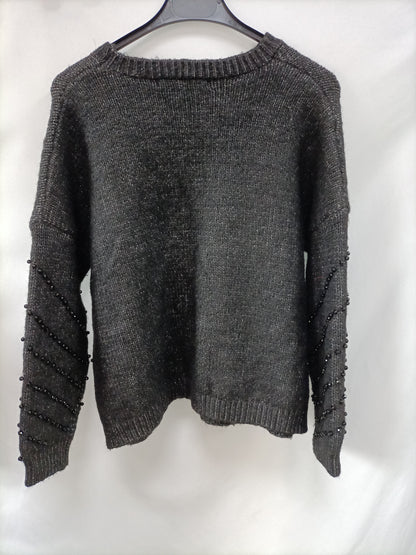 SFERA. Jersey negro abalorios T.s