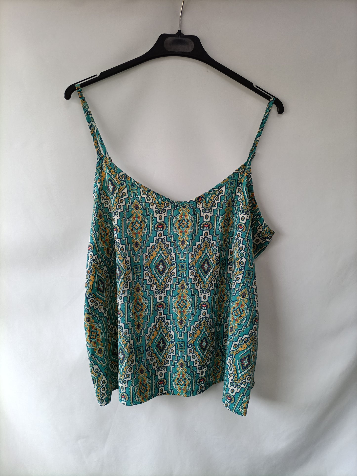 HOLLISTER. Top verde estampado T.m