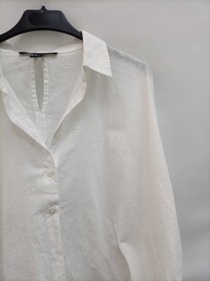 FOREVER21.Blusa blanca manga corta T.s