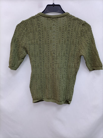 ZARA.Top punto verde T.s