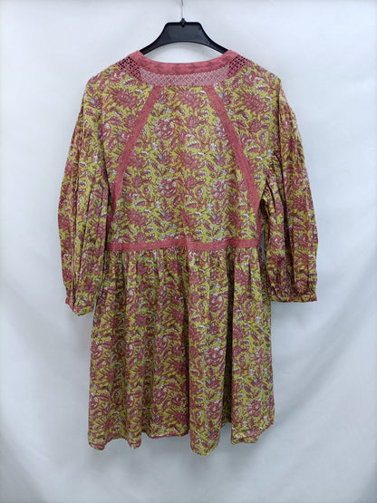 PULL&BEAR.Vestido flores y encaje T.M
