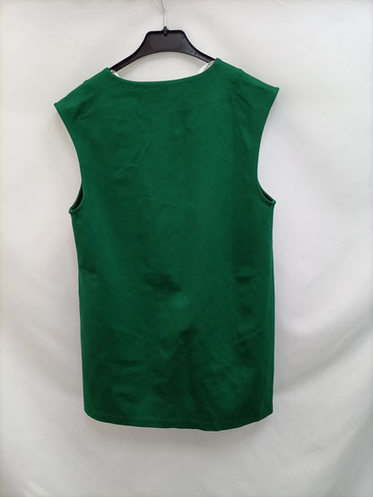 PRIMARK.Chaleco largo verde T.38