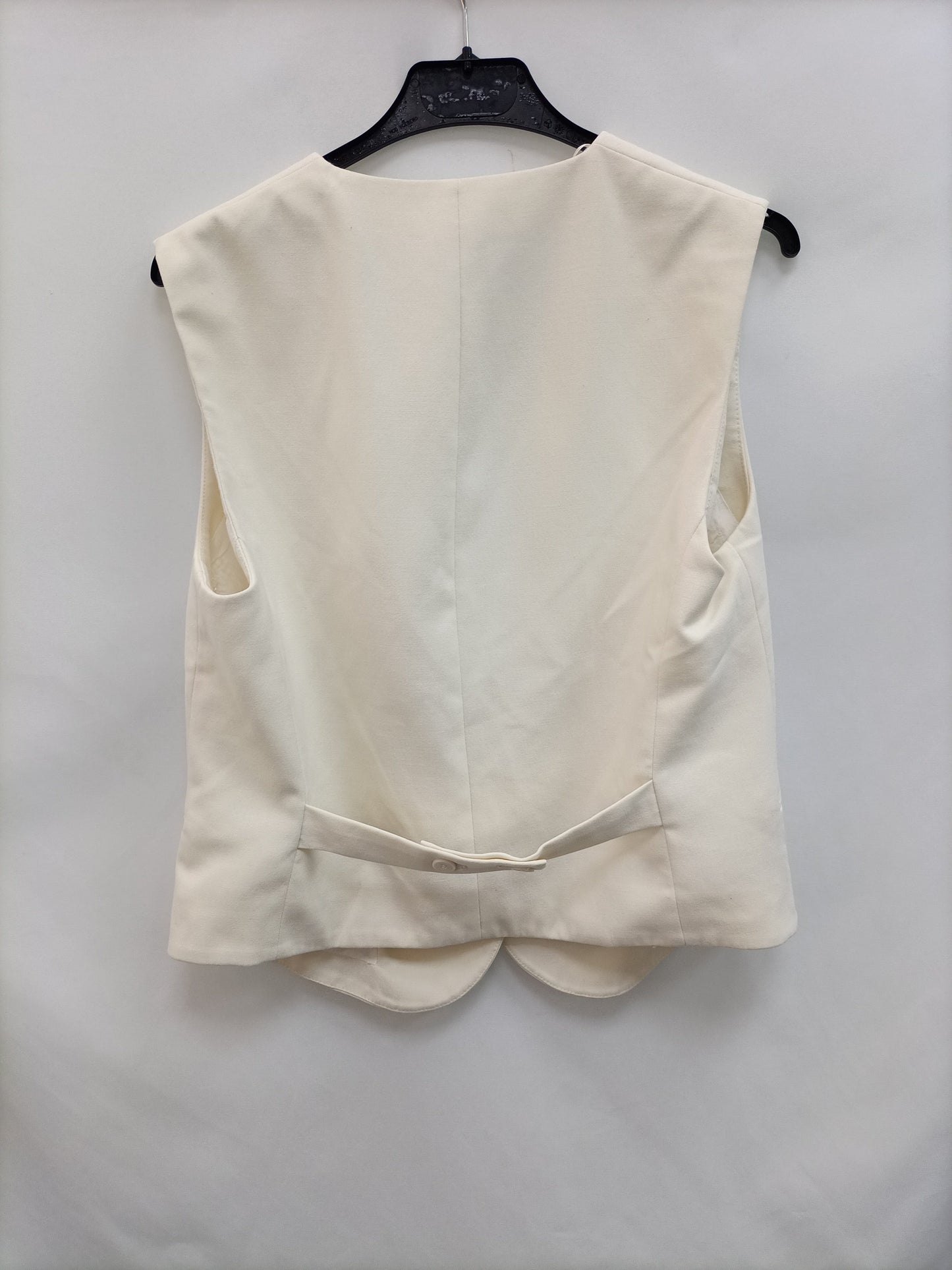 ZARA.Chaleco blanco roto T.m (TARA)