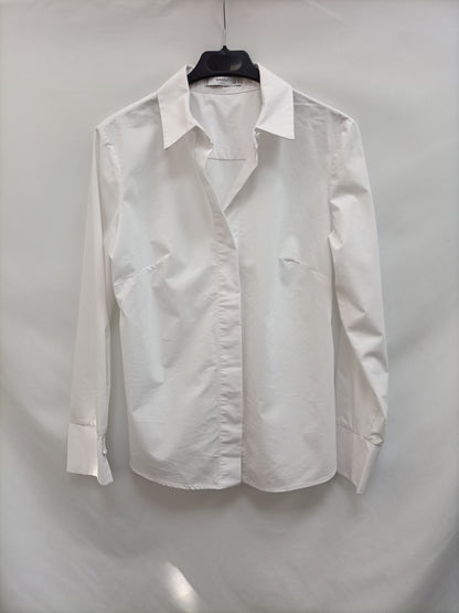 MANGO.Camisa blanca entallada T.m