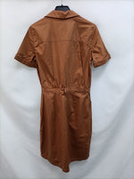 MANGO.Vestido marrón T.m (tara)