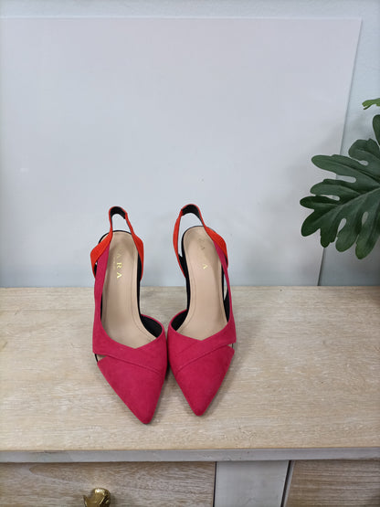 ZARA.Two-tone heels size 38