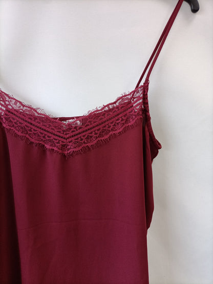 PIMKIE. Top burdeos lencero T.u(s)