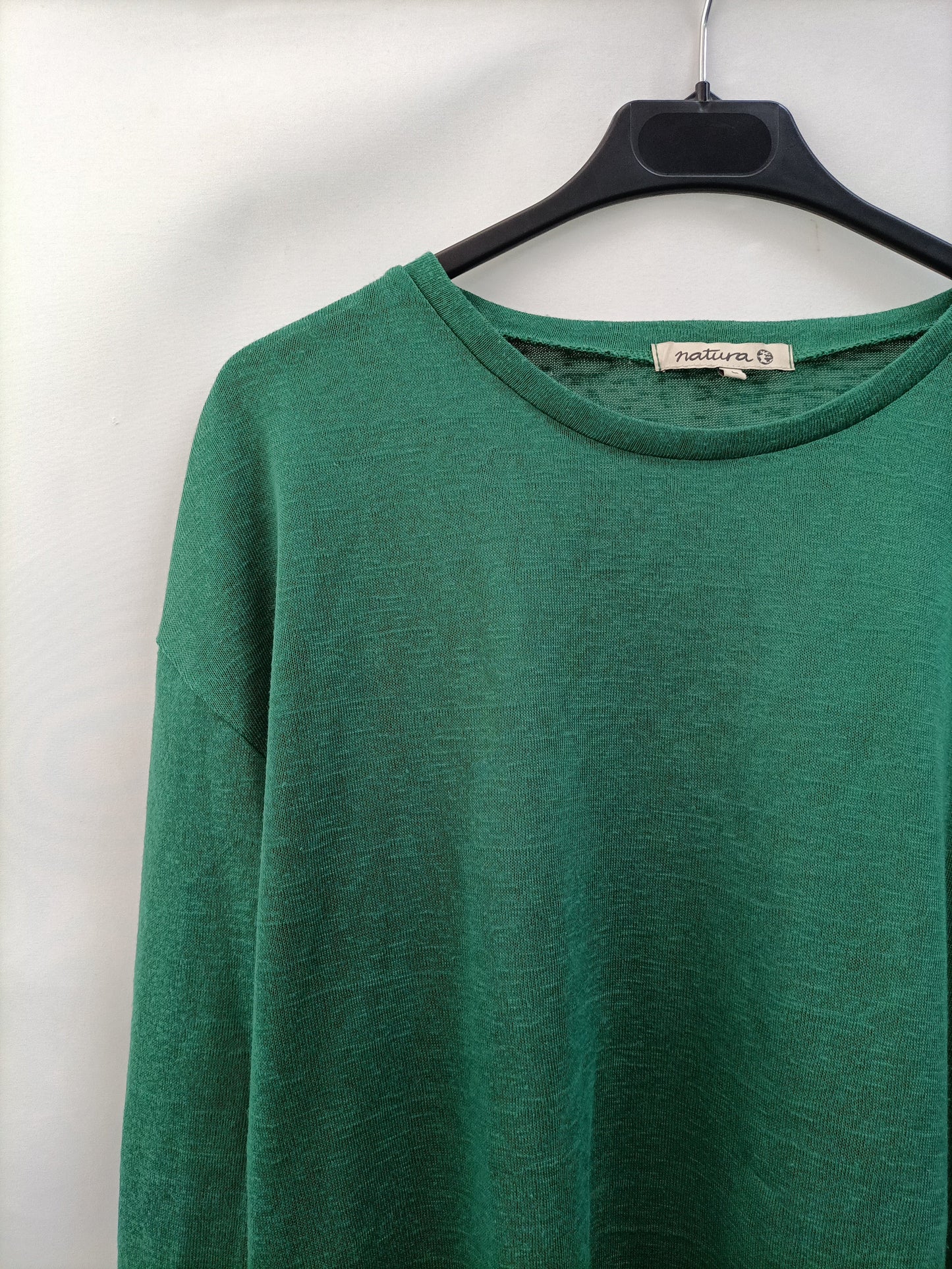 NATURA. Camiseta verde fluida T.l