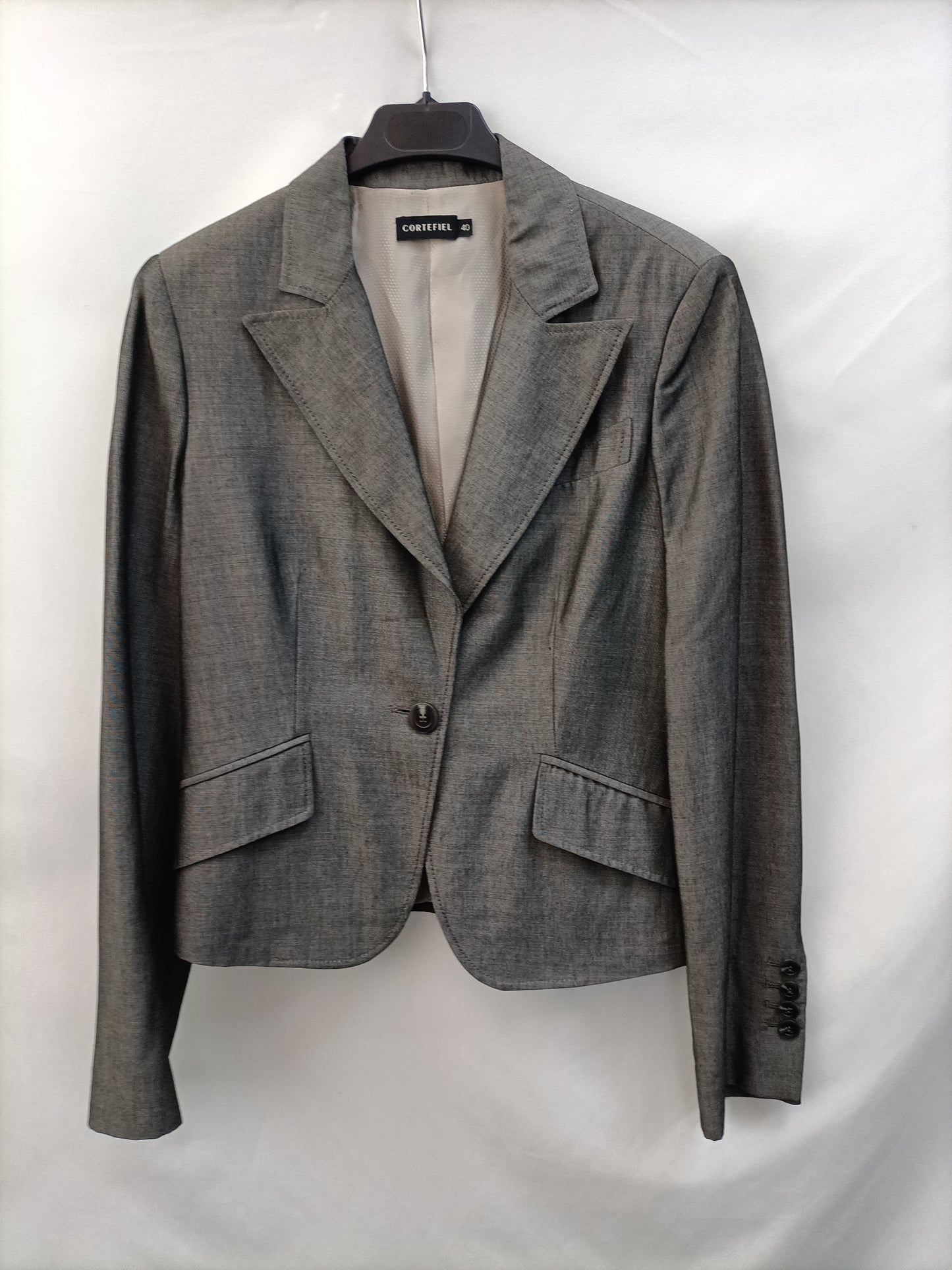 CORTEFIEL. Blazer gris fina T.40