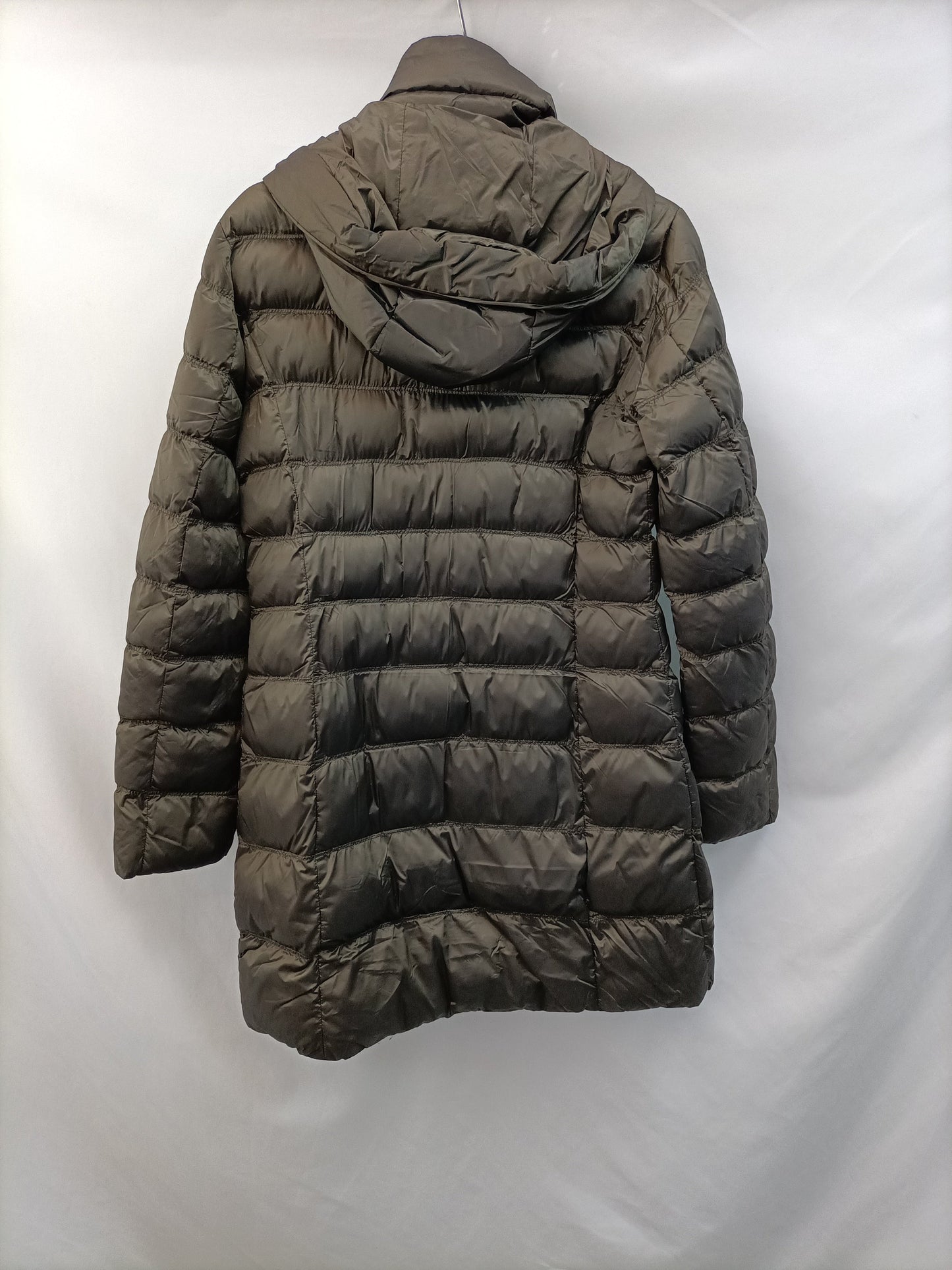 MASSIMO DUTTI. Plumas verde T.m