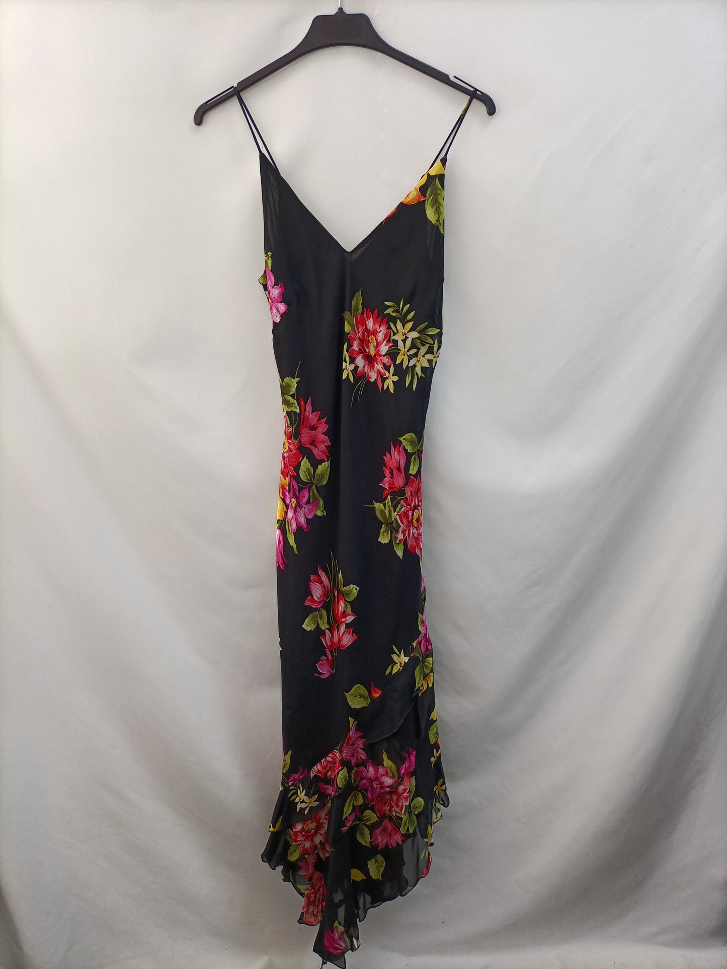 UNIT. Vestido largo flores T.40 (s)