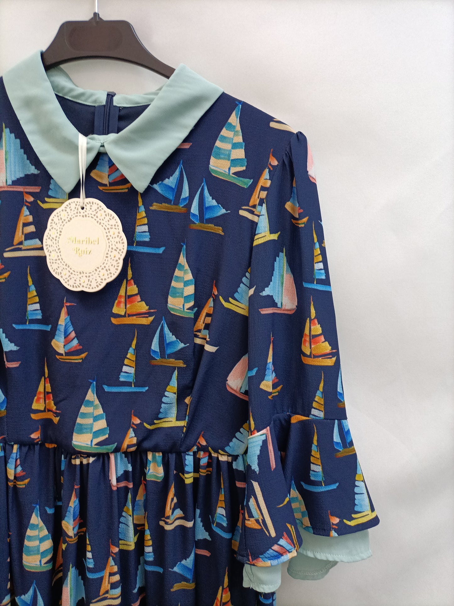 MARIBEL RUIZ. Vestido barcos T.40