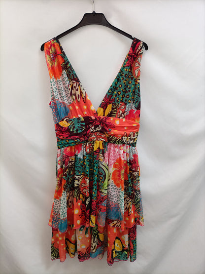 DESIGUAL. Printed tulle dress TM