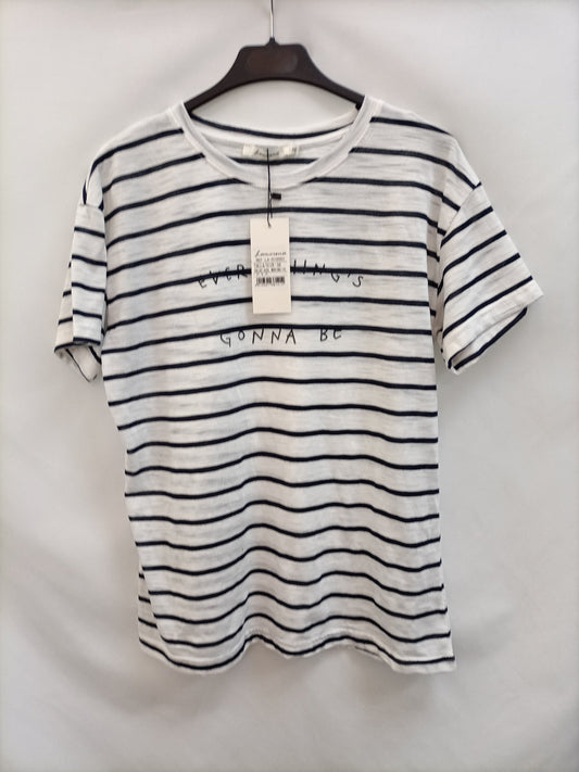 LA MORENA. Camiseta rayas T.m