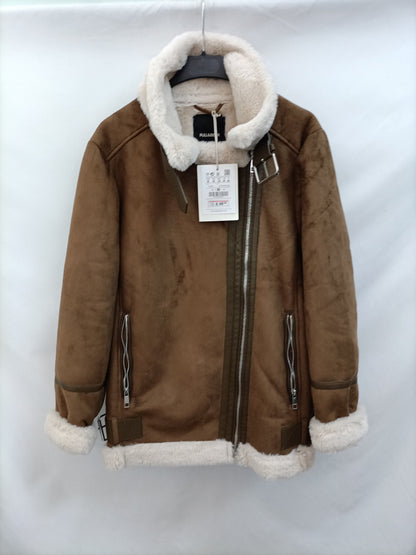 PULL&BEAR. Biker antelina y borrego T.m