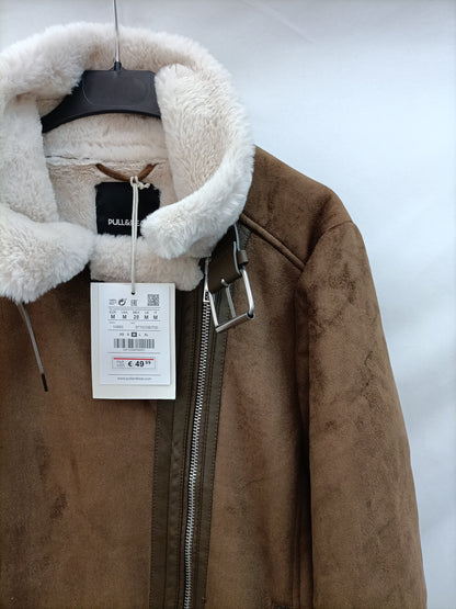 PULL&BEAR. Biker antelina y borrego T.m