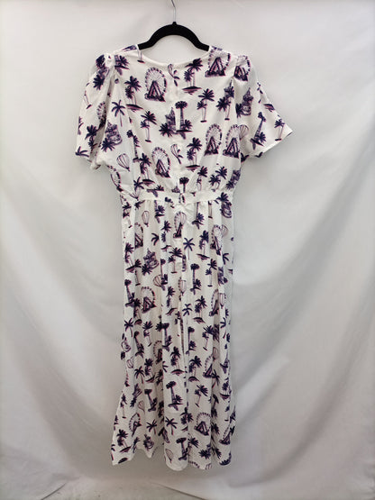 MINUETO. Vestido blanco estampado T.m