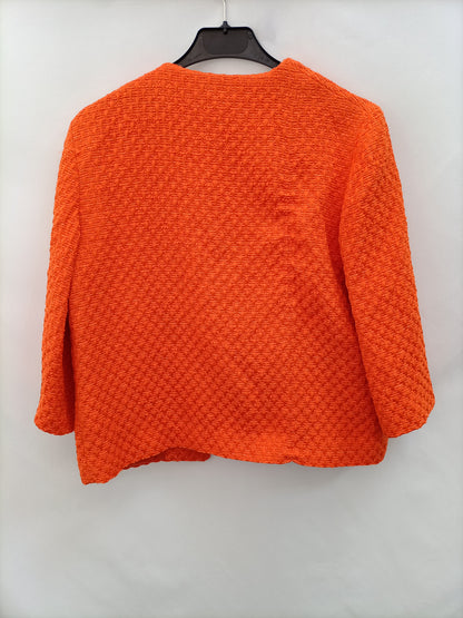 MANGO. Orange Ts tweed jacket